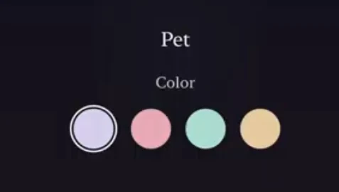 ZenPet の Pet 画面。精霊の色を選べる